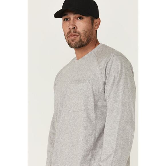 Forge FR Gray Flame Resistant Lightweight Long Sleeve Crew Work Shirt NEW~NWT - Picture 4 of 10